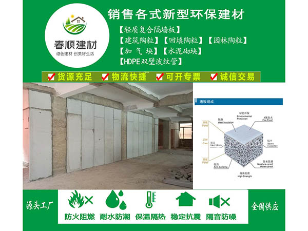 抚州防火隔墙板 防火墙板价格