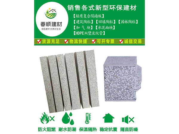 轻体隔墙板江西工厂 隔音好 防火A1级