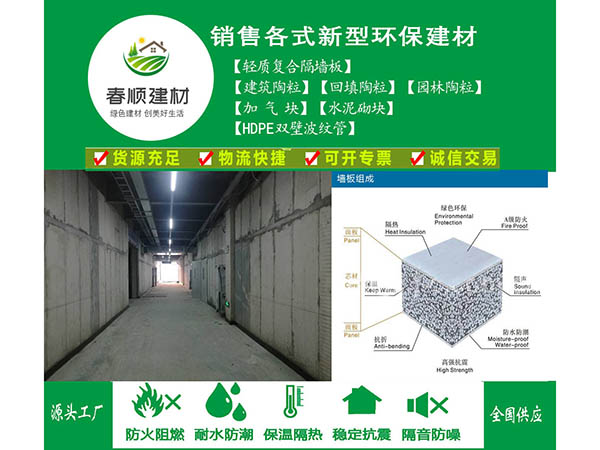 轻质复合隔墙板上海发货 防火防水