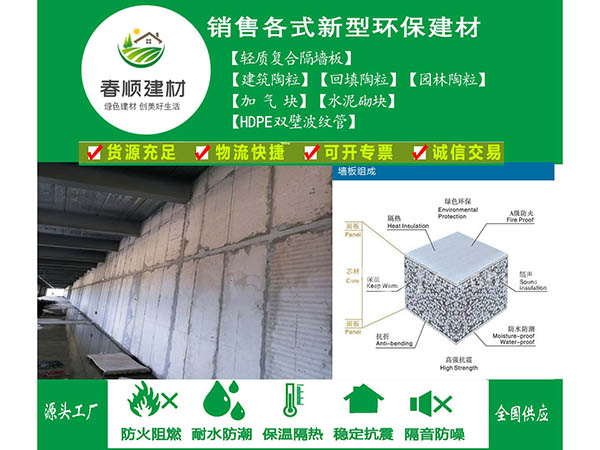 轻质复合隔墙板厂家直销 抚州工厂